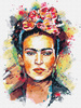 Haft Diamentowy Bez Ramy Frida Kahlo - decoupage 30x40 Mozaika Diamentowa 5D