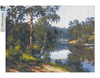 Haft Diamentowy Bez Ramy Leśna Rzeka Potok 30x40 Mozaika Diamentowa 5D