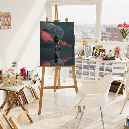 Astronauta w lustrzanym odbiciu