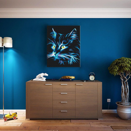 Neonowy Kot Malowanie Po Numerach