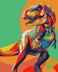 Kolorowy Dinozaur T-Rex Proste Dla Dzieci