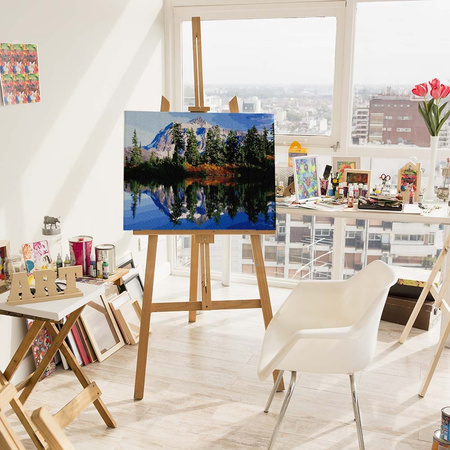 Wodospad w górach 40x150cm Potrójny Obraz