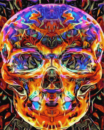 Kolorowa czaszka
