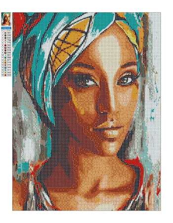 Haft Diamentowy Bez Ramy Brązowe Oczy Piękna Kobieta 30x40 Mozaika Diamentowa 5D