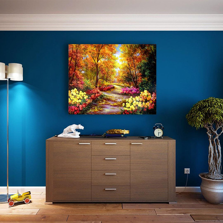 Kwiaty w jesiennym parku