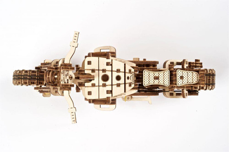 Ugears Scrambler UGR-10 z bocznym wózkiem Model mechaniczny do składania