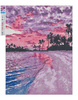 Haft Diamentowy Bez Ramy Różowy zachód słońca 30x40 Mozaika Diamentowa 5D