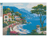 Haft Diamentowy Bez Ramy Grecka Środziemnomorska Zatoka 30x40 Mozaika Diamentowa 5D