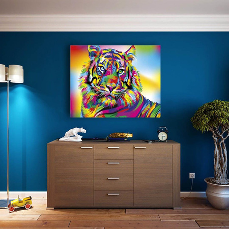 Kolorowy tygrys 30x40cm