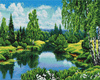 Zestaw kreatywny Diamentowa Mozaika Lato nad rzeką 40cm*50cm,