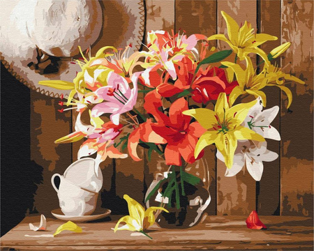 Kolorowy bukiet lilii