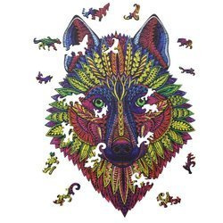 Drewniane Puzzle The Wild wolf Z Elementami Zwierząt 175 el. 25x34 cm