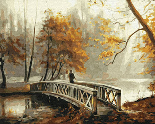 Most w jesiennym parku