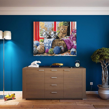 Kocięta W Koszyku Malowanie Po Numerach