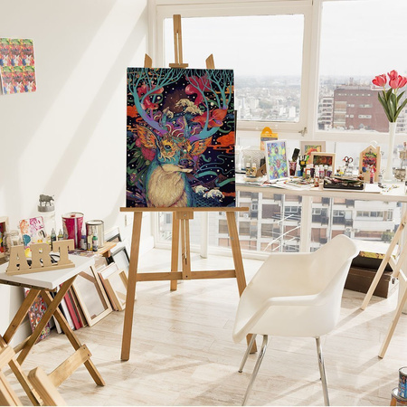 5D Kolorowy Łoś Diamond Painting Mozaika 40x50 cm