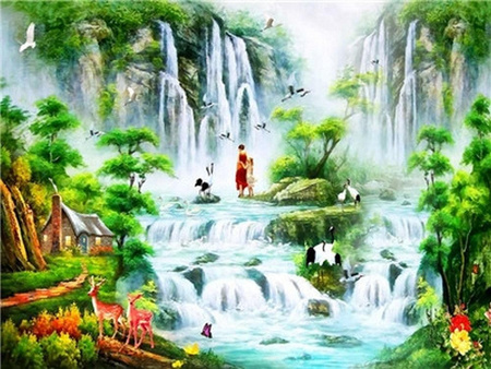 Magiczny wodospad 20x30cm