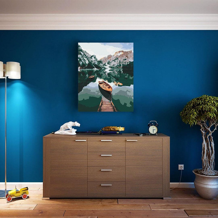 Łódź Na Lustrzanym Jeziorze