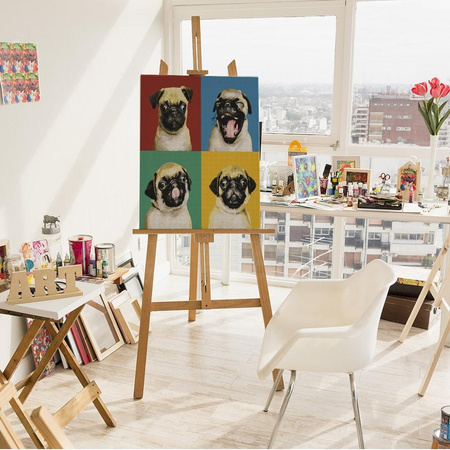 Kolaż Z Mopsem Malowanie Po Numerach