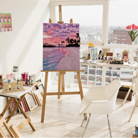 Różowy zachód słońca