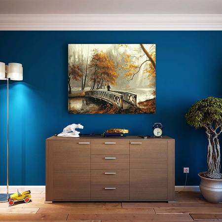 Most w jesiennym parku