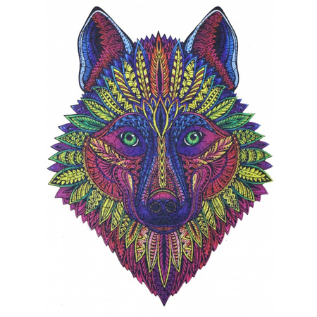 Drewniane Puzzle The Wild wolf Z Elementami Zwierząt 175 el. 25x34 cm