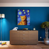 Kot w gwiaździstą noc Van Gogh