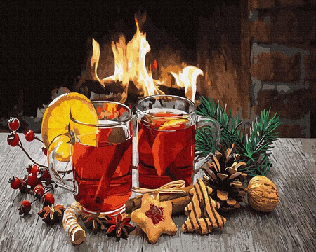 Grzane wino przy kominku