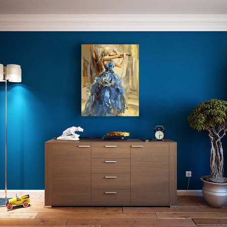 Skrzypaczka w niebieskiej sukni