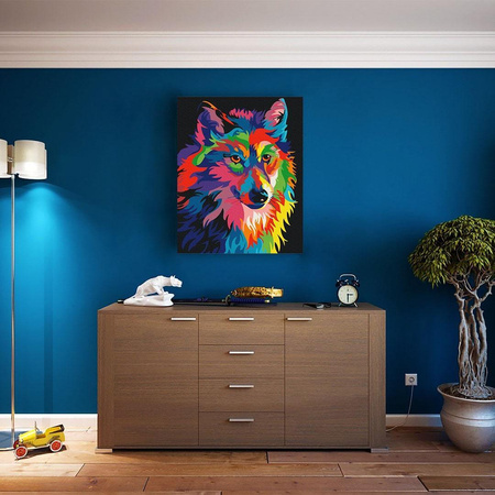 Tęczowy drapieżnik - Wilk Malowanie Po Numerach
