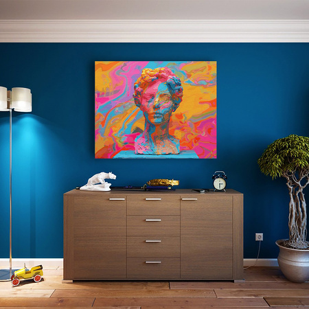 Pop-artowa rzeźba w żywych kolorach