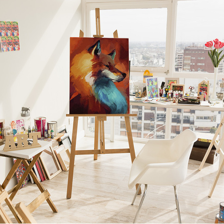 Abstrakcyjny lis w żywych kolorach