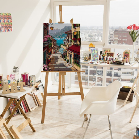 5D Uliczka Do Morza Diamond Painting Mozaika 40x50 cm