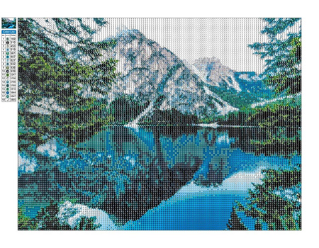 Haft Diamentowy Bez Ramy Rajskie Jezioro W Górach 30x40 Mozaika Diamentowa 5D