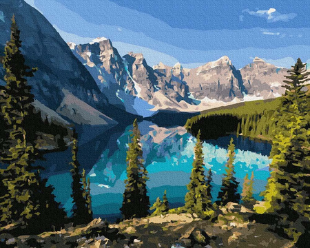 Piękno górskiego jeziora 40x50