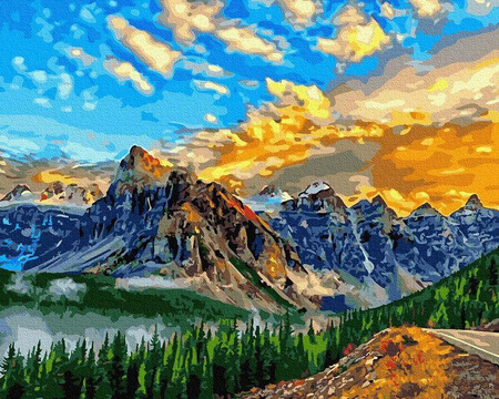 Niebo w górach 65x50cm