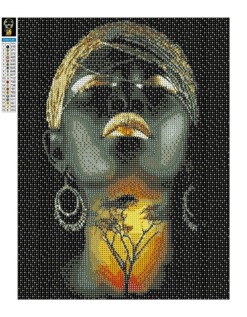 Haft Diamentowy Bez Ramy Ciepło Afryki 30x40 Mozaika Diamentowa 5D