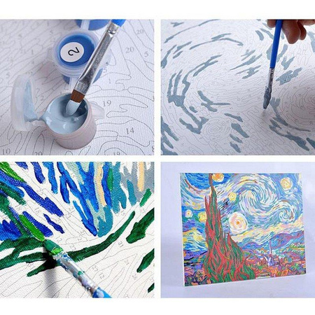 Kot w gwiaździstą noc Van Gogh