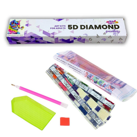 Haft Diamentowy Bez Ramy Pole Słoneczników 30x40 Mozaika Diamentowa 5D