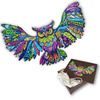 Drewniane Puzzle SOWA KOLOROWA Z Elementami Zwierząt 141 el. Rozmiar 490х250 mm