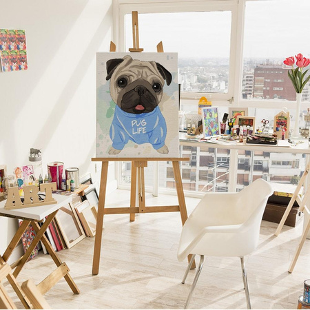 Jaskrawy Mops Malowanie Po Numerach