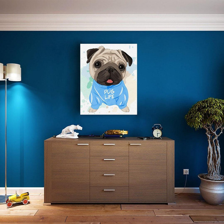 Jaskrawy Mops Malowanie Po Numerach