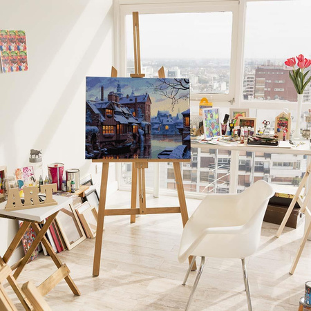 Zimowy wieczór w Brugii 50x65