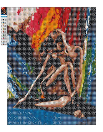 Haft Diamentowy Bez Ramy Namiętne Uczucia Naga Piękność 30x40 Mozaika Diamentowa 5D