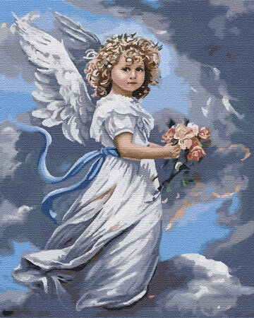 Anioł z bukietem