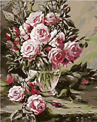 Bukiet Różowych Kwiatów W Wazonie
