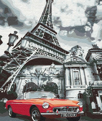 Czerwony Kolor Paryża Malowanie Po Numerach