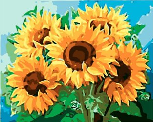Duże słoneczniki Malowanie Po Numerach