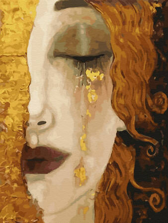 Haft Diamentowy Bez Ramy Gustav Klimt. Złote łzy 30x40 Mozaika Diamentowa 5D