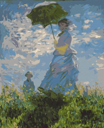 Kobieta Z Parasolem. Claude Monet Malowanie Po Numerach
