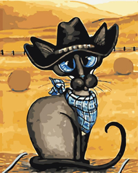 Kot w kowbojskim kapeluszu
